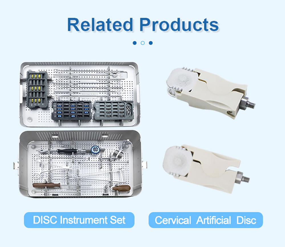 椎间盘假体器械包-详情页_05 Juego de instrumentos de disco cervical artificial Kit de reemplazo total de disco (TDR) | Médico XC