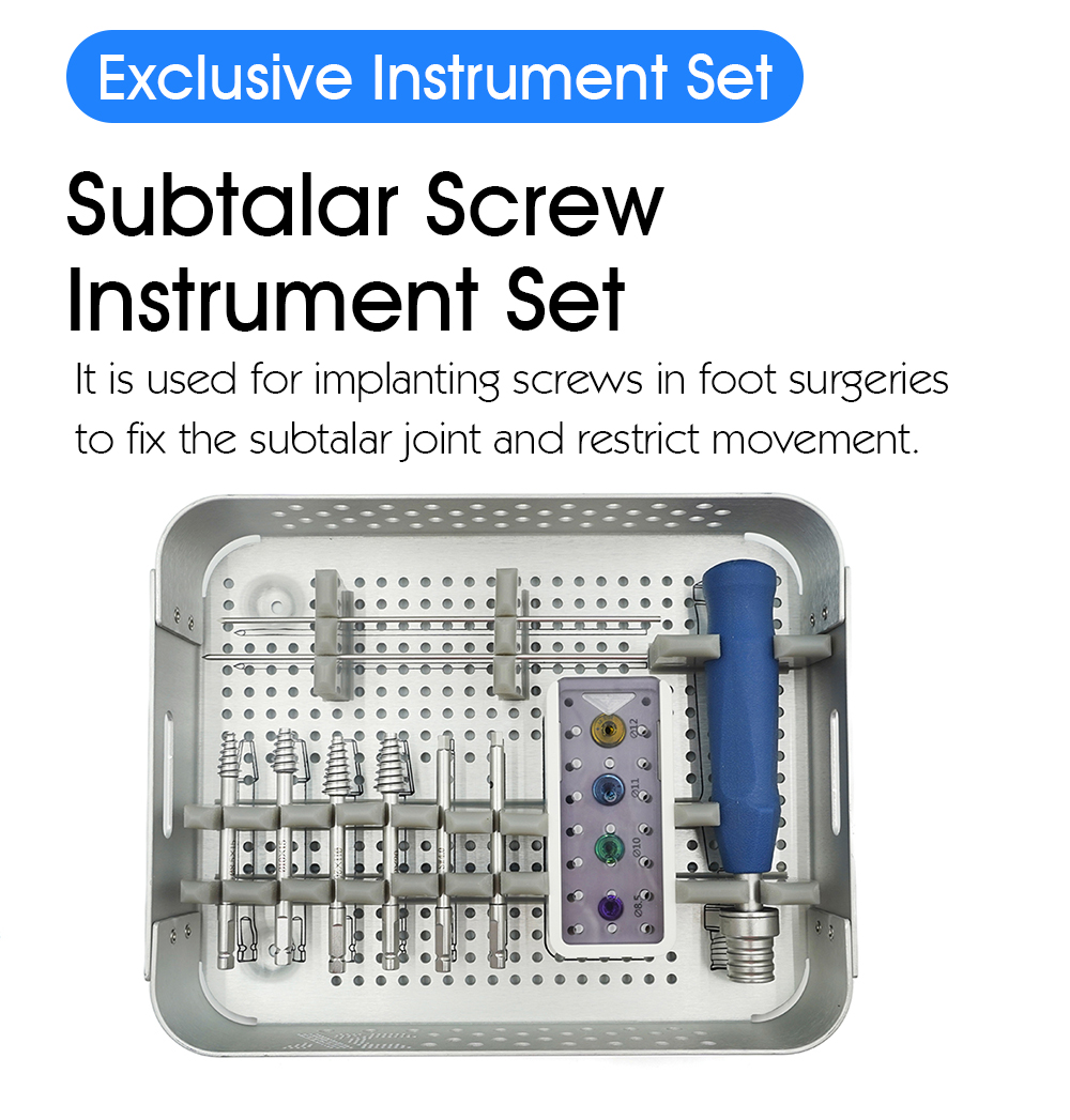 Juego de instrumentos para tornillos subastragalina (10)