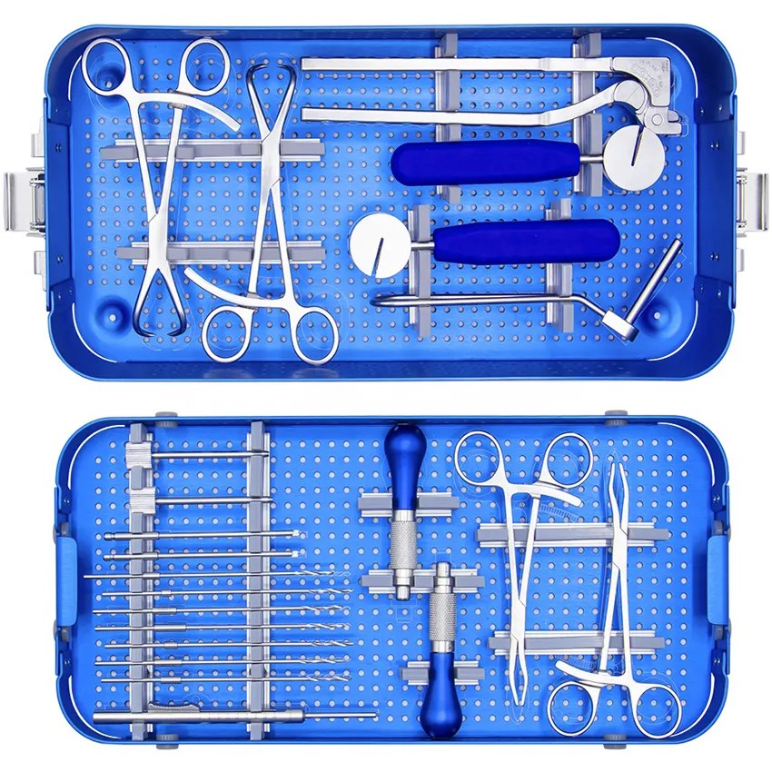 Rib Reconstruction Locking Plate Instrument Set-3 Juego de instrumentos con placa de bloqueo para reconstrucción costal 3