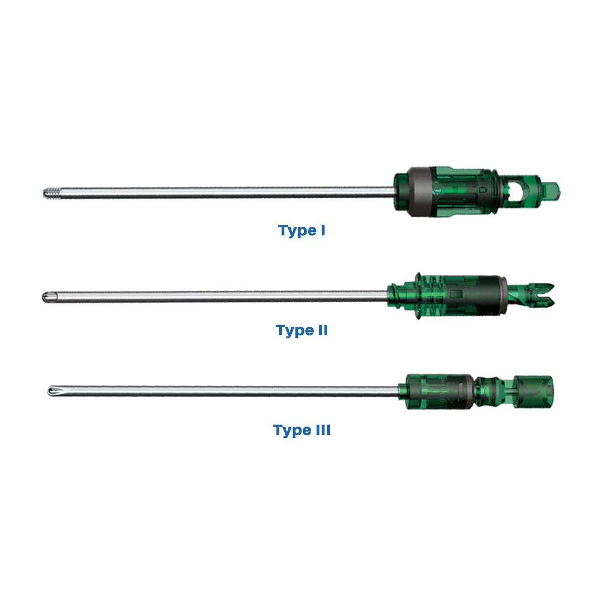 Types of Arthroscopic Blades Tipos de hojas artroscópicas