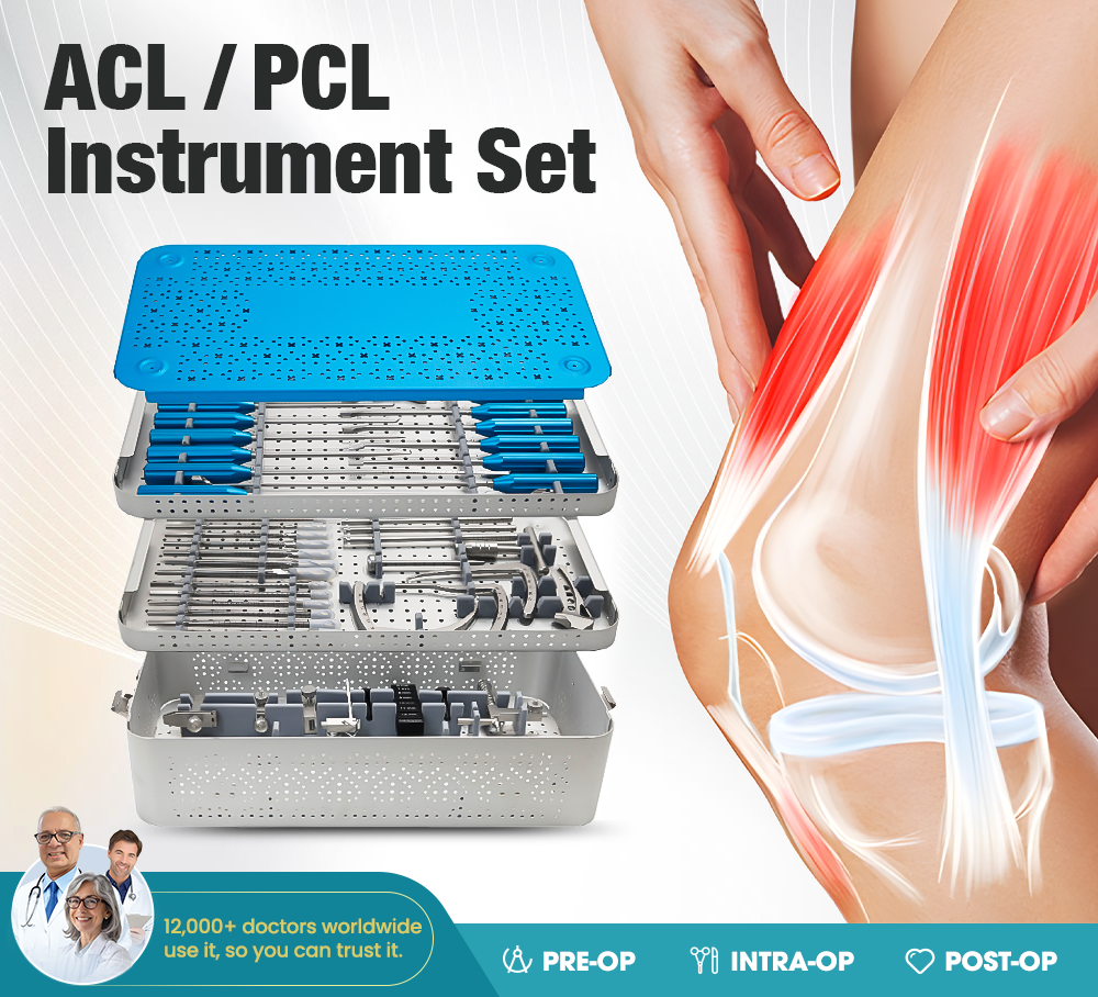 1 Juego de instrumentos para la reconstrucción del LCA/PCL -II - XC Medico