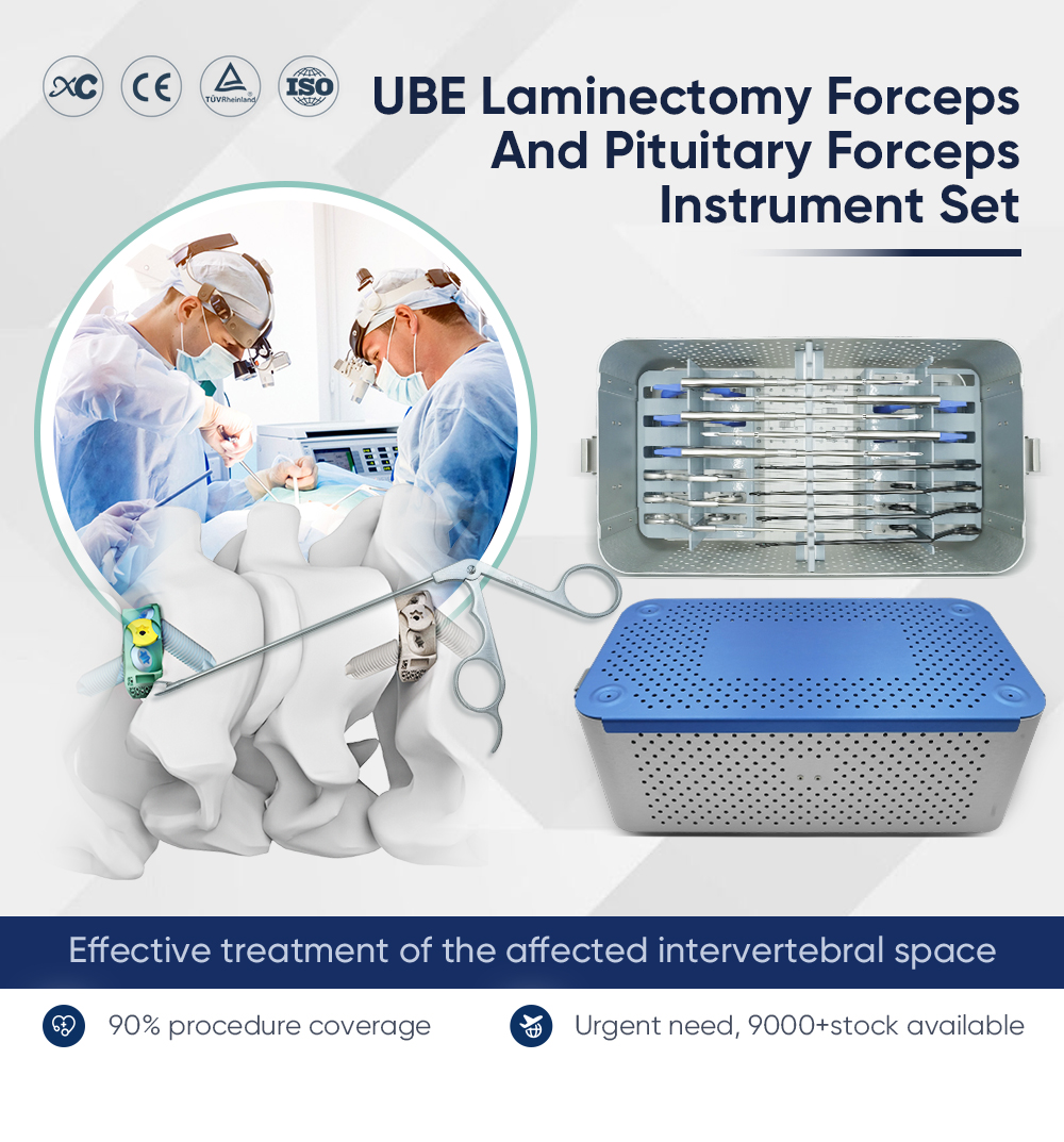 Juego de instrumentos para f&oacute;rceps de laminectom&iacute;a y f&oacute;rceps pituitario 
