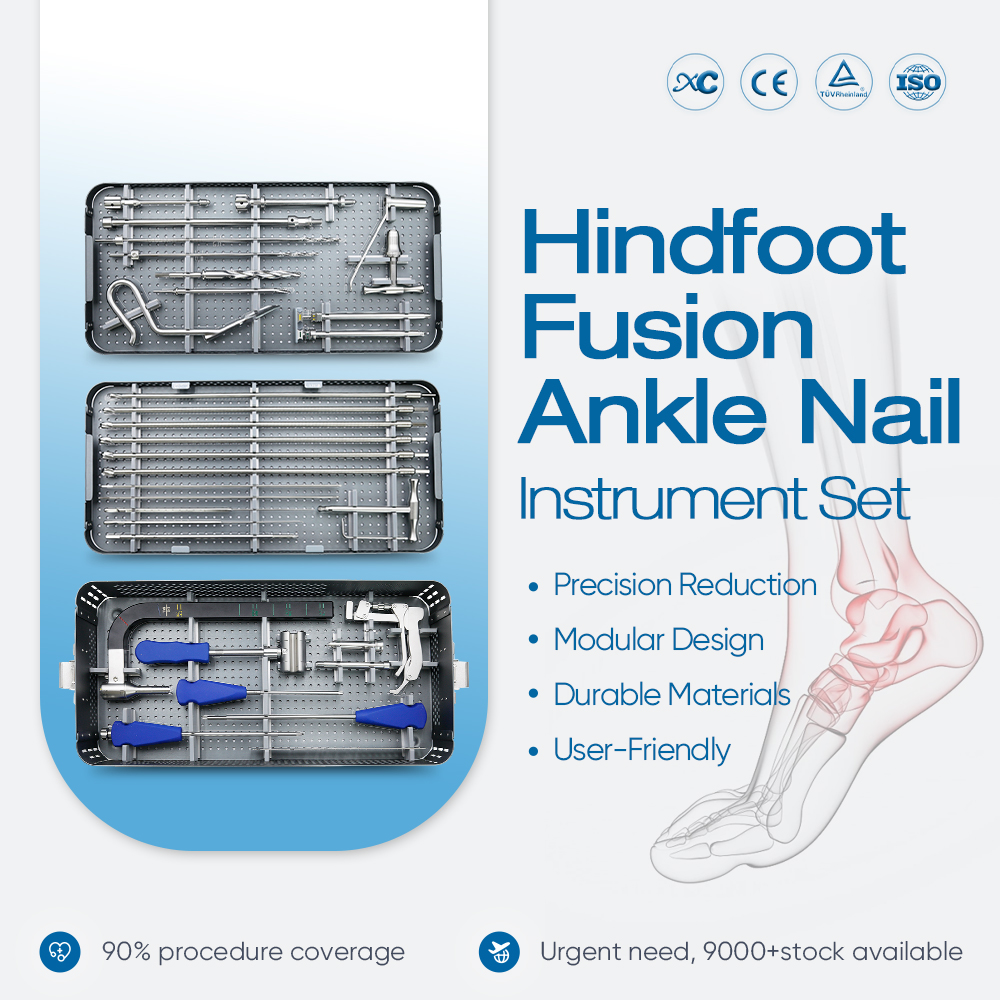 Juego de instrumentos para u&ntilde;as de tobillo para fusi&oacute;n de retropi&eacute; - Compre producto en XC Medico 