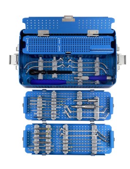Conjunto de instrumentos con placas de bloqueo multiaxiales de 2,4-2,7 mm