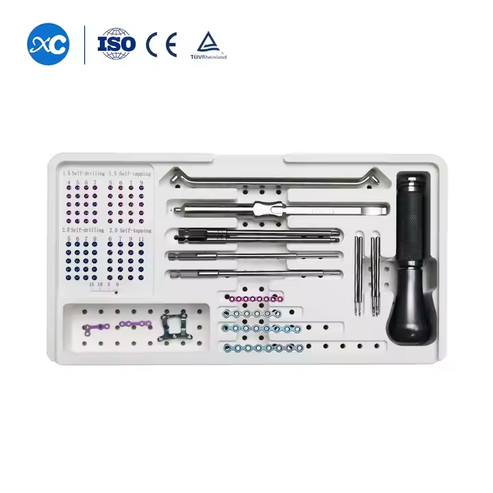 Juego de instrumentos para placas maxilofaciales de 1,5/2,0 mm 
