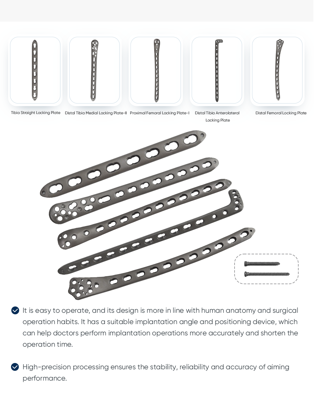 Kit de instrumentos quir&uacute;rgicos para fragmentos grandes (sin implante) - Compre producto en XC Medico