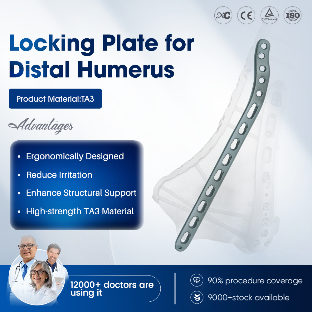 Dise&ntilde;o lateral anat&oacute;mico de la placa de bloqueo del h&uacute;mero distal