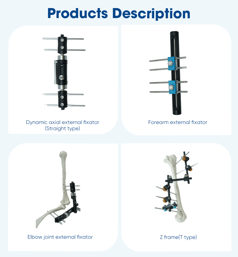 Fijador externo axial din&aacute;mico tipo recto