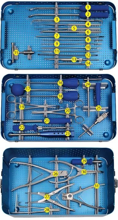 Conjunto de instrumentos del sistema de fijaci&oacute;n cervical posterior-1