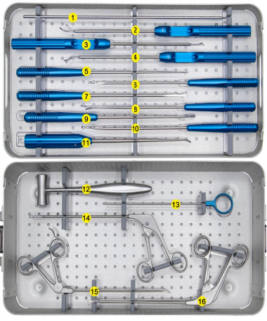 Conjunto de instrumentos para la articulaci&oacute;n del hombro