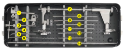 Juego de instrumentos para retractor de f&eacute;mur