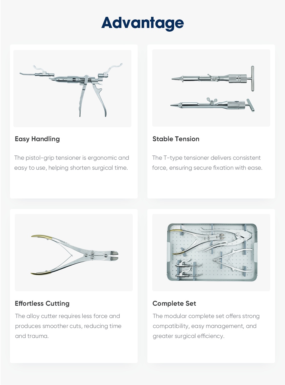 Juego de instrumentos de agarre de cables con alambres de titanio - Compre producto en XC Medico