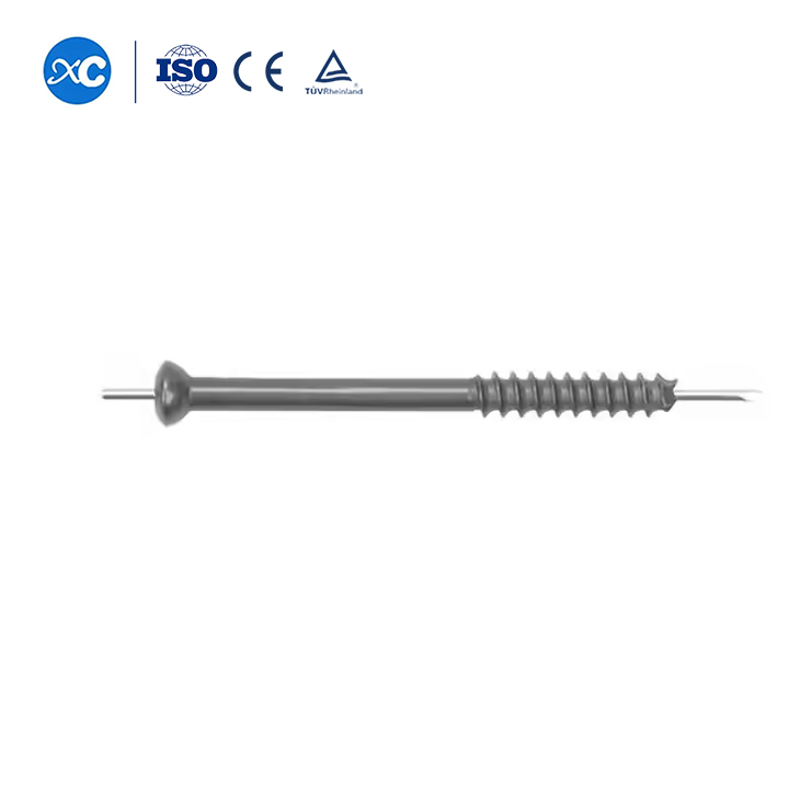 Tornillo canulado parcialmente roscado