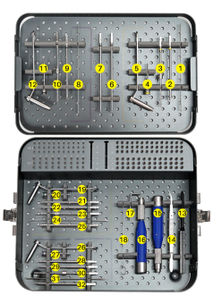 Juego de instrumentos para tornillos Herbert