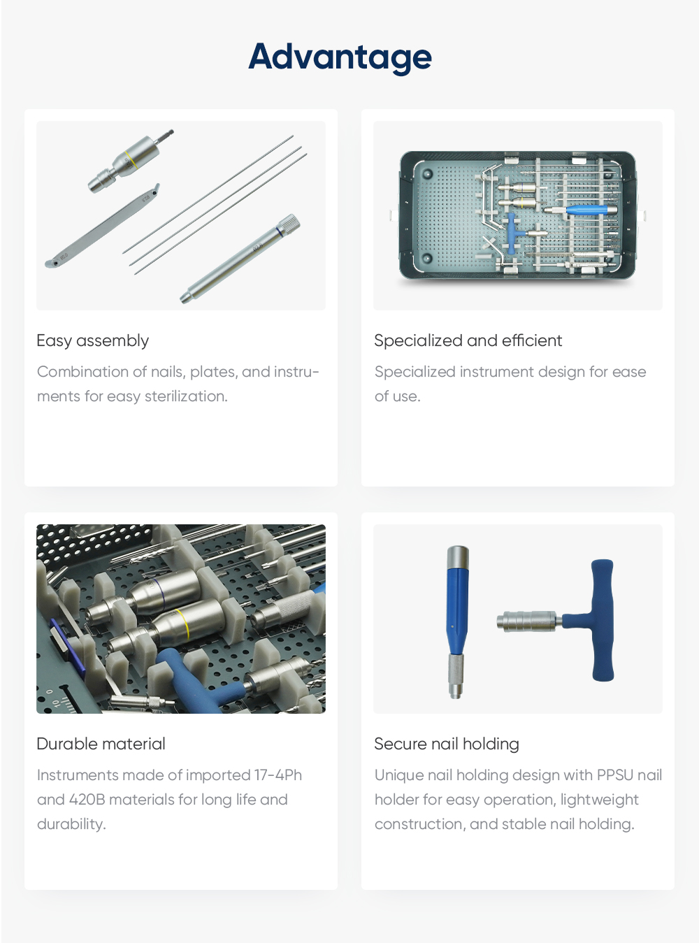 Conjunto de instrumentos tibioperoneo distal - Compre producto en XC Medico