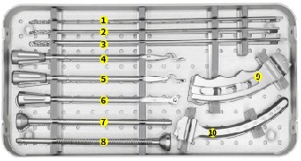 Conjunto de instrumentos para reconstrucci&oacute;n de articulaciones AC-II-1