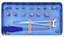 Conjunto de instrumentos con jaula de titanio expandible RQKTTL01