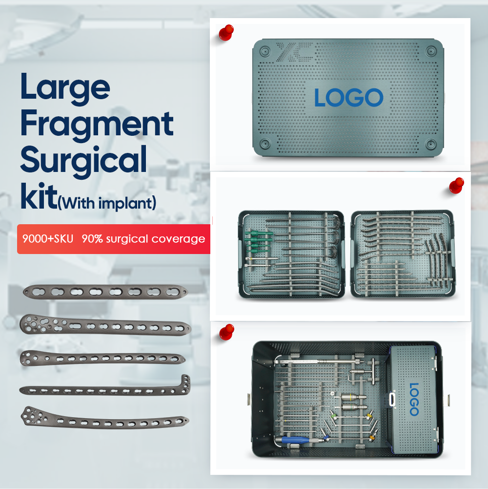 Kit quir&uacute;rgico de fragmentos grandes con implante - Compre producto en XC Medico 