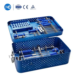Jaula cervical Peek con juego de instrumentos con 2 tornillos de bloqueo