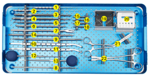 Juego de instrumentos para el sistema de tornillos pediculares espinales de 5,5 mm 