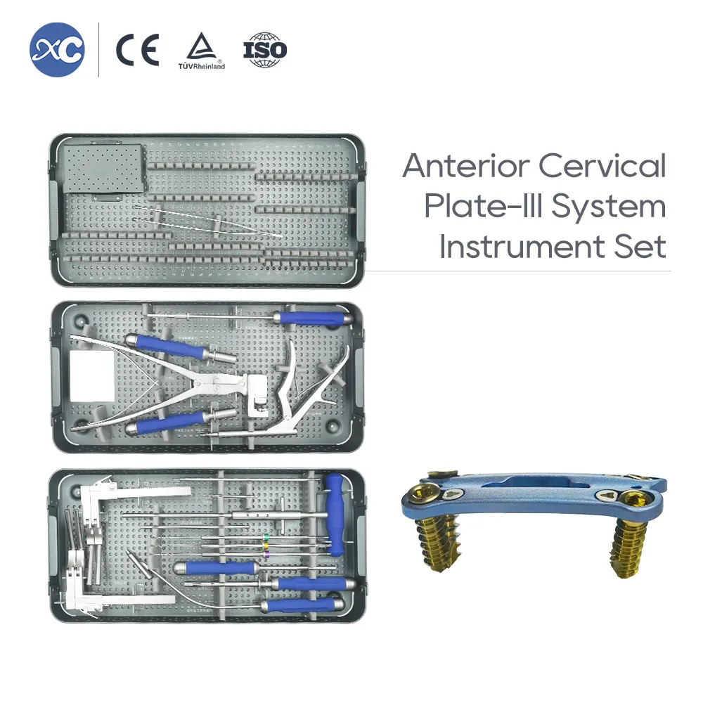 Juego de instrumentos para placa cervical anterior ultrafina de 0,8 mm