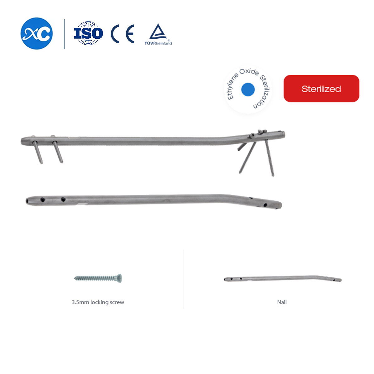 Juego de instrumentos para clavos entrelazados humerales