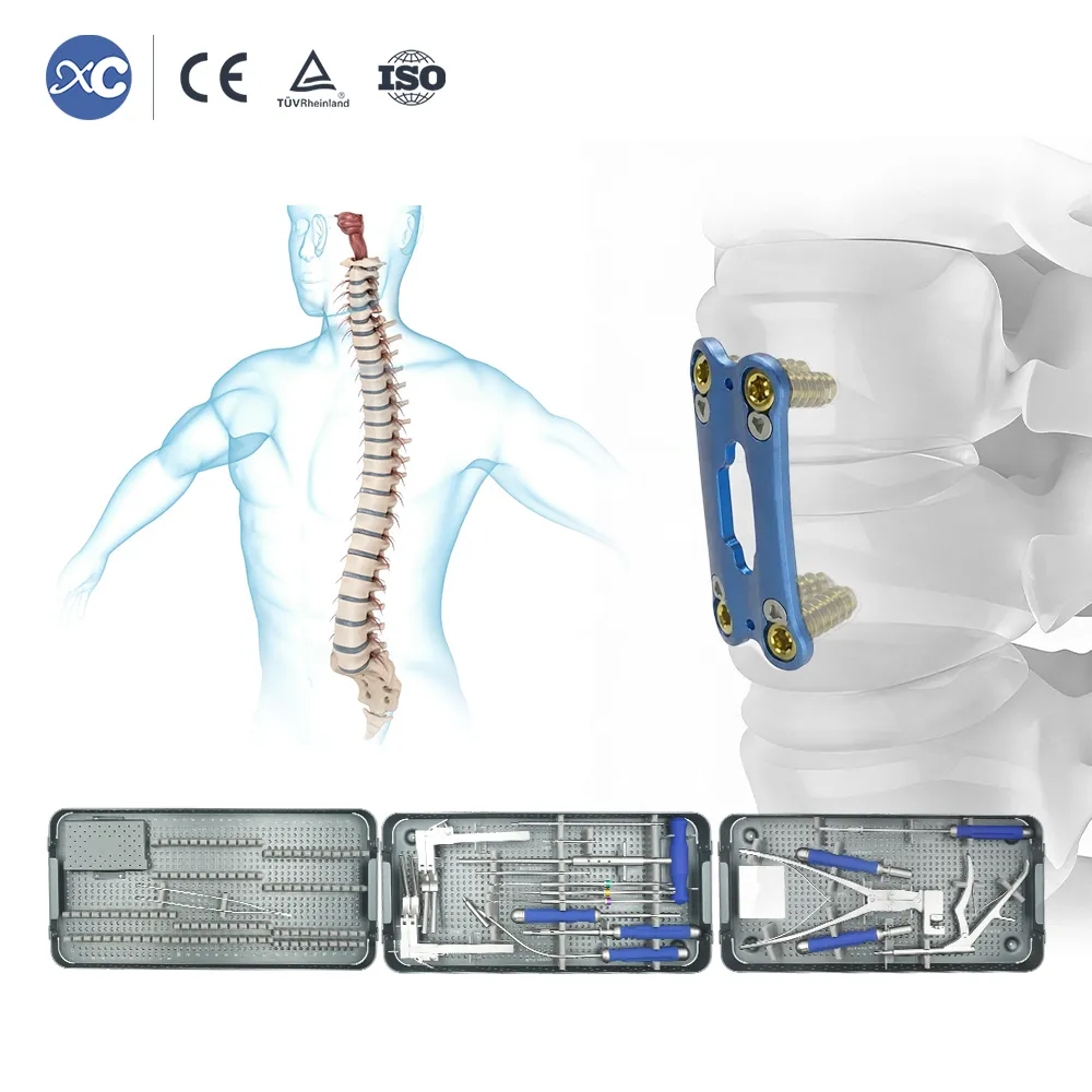 Juego de instrumentos para placa cervical anterior ultrafina de 0,8 mm