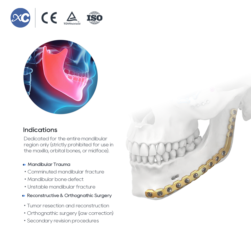 Juego de instrumentos para reconstrucción maxilofacial de 2,4 mm