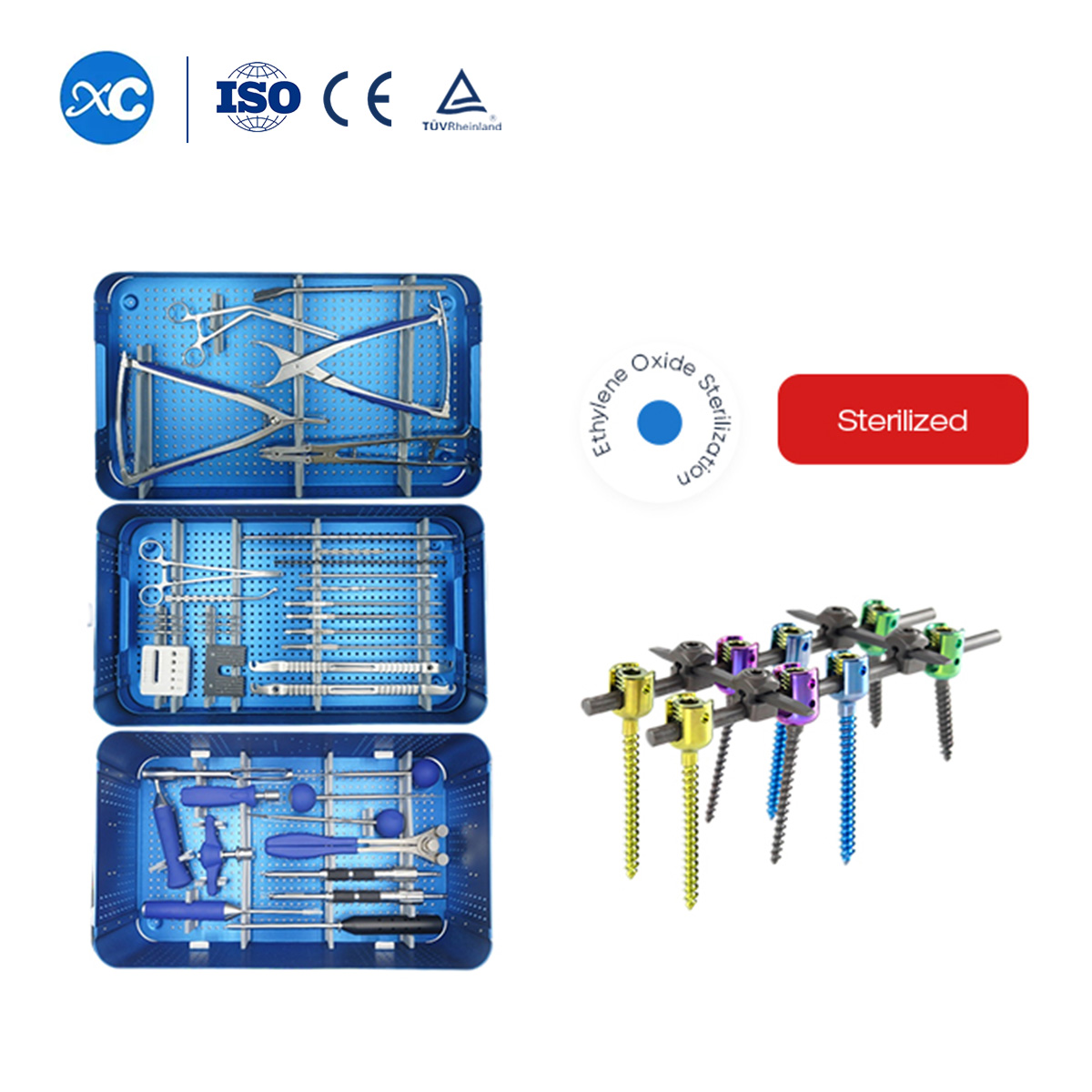 Juego de instrumentos para sistema de tornillos pediculares espinales de 6,0 mm