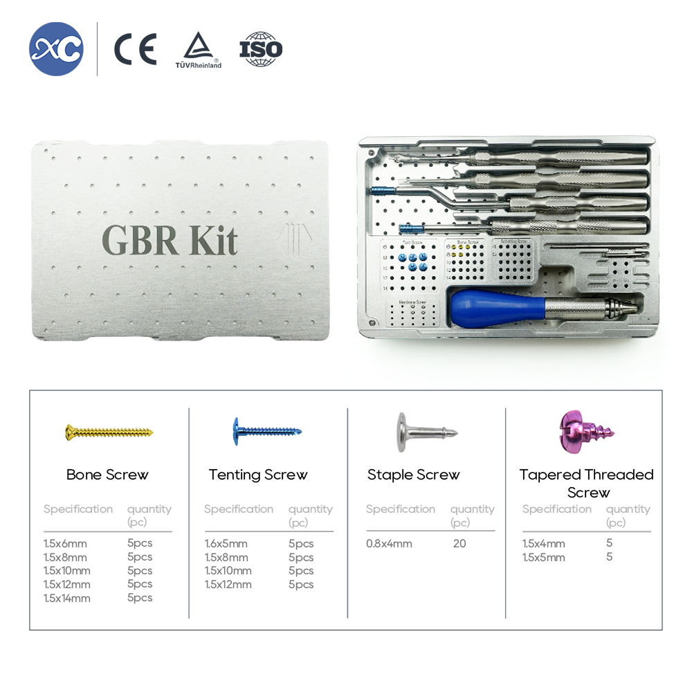 Kit GBR: conjunto de instrumentos de regeneración ósea guiada