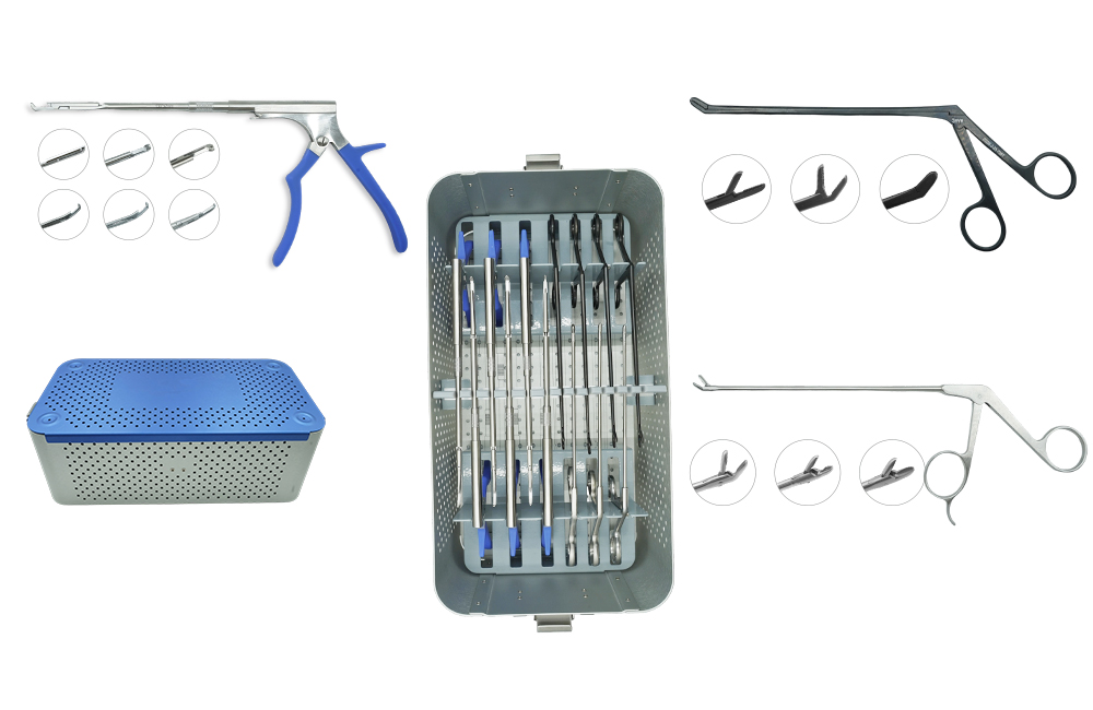 Instrumentos ortop&eacute;dicos para la columna vertebral, incluidas pinzas para laminectom&iacute;a y pinzas pituitarias dentadas