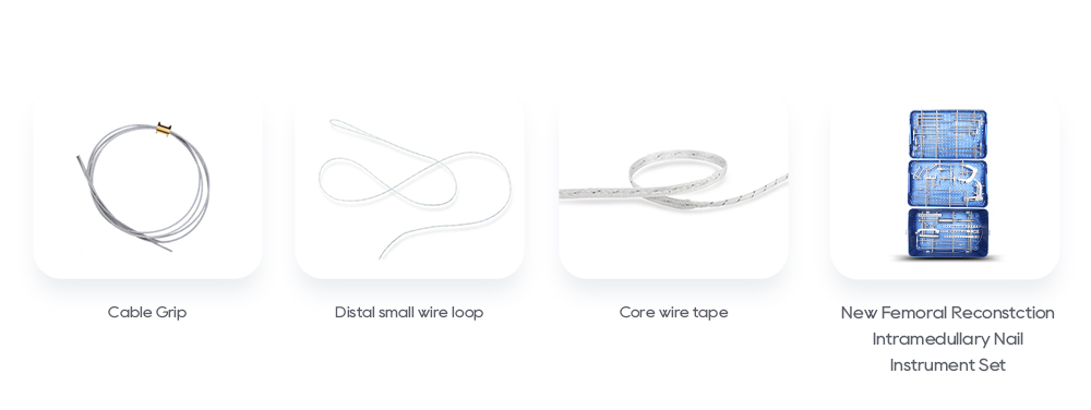 Productos ortop&eacute;dicos relacionados: Sujeci&oacute;n de cables, bucle de alambre peque&ntilde;o distal, cinta de alambre central