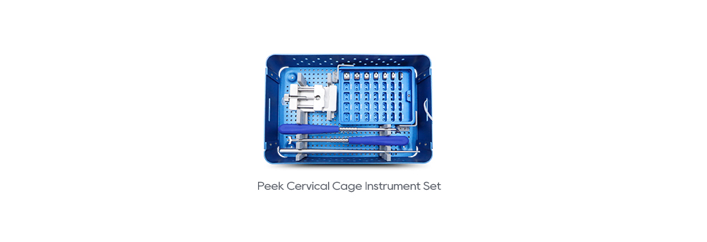 Bandeja compatible con juego de instrumentos para jaula cervical Peek