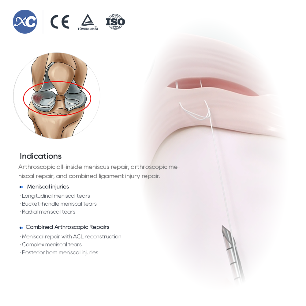 Dispositivo de sutura meniscal: portátil (15°)