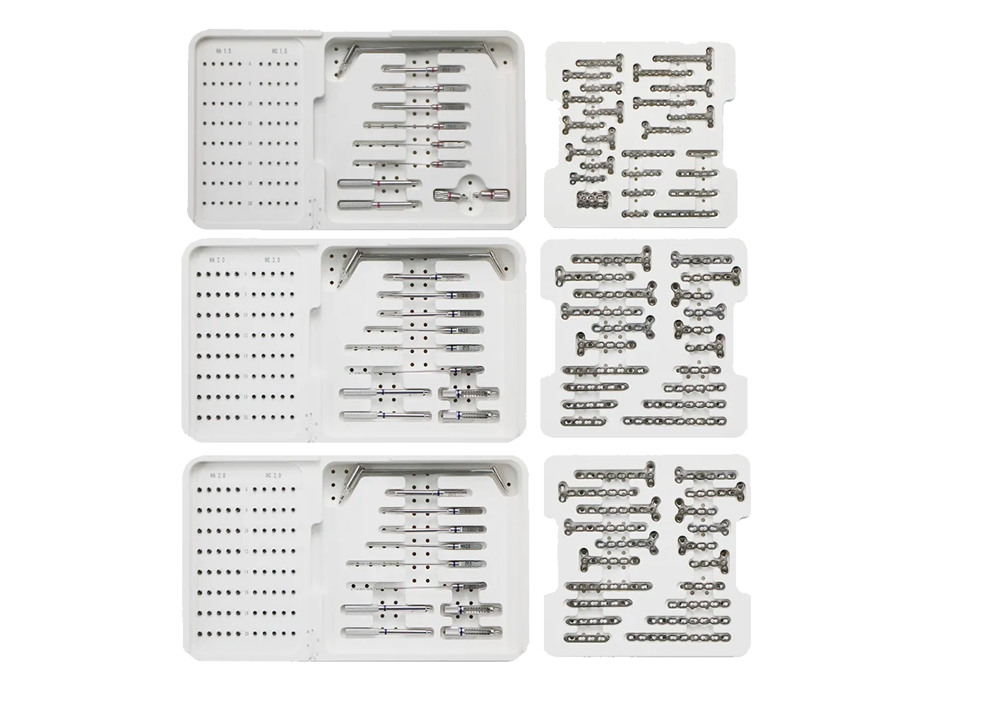 Micro fragment locking instrument set for 2.4 mm fixation