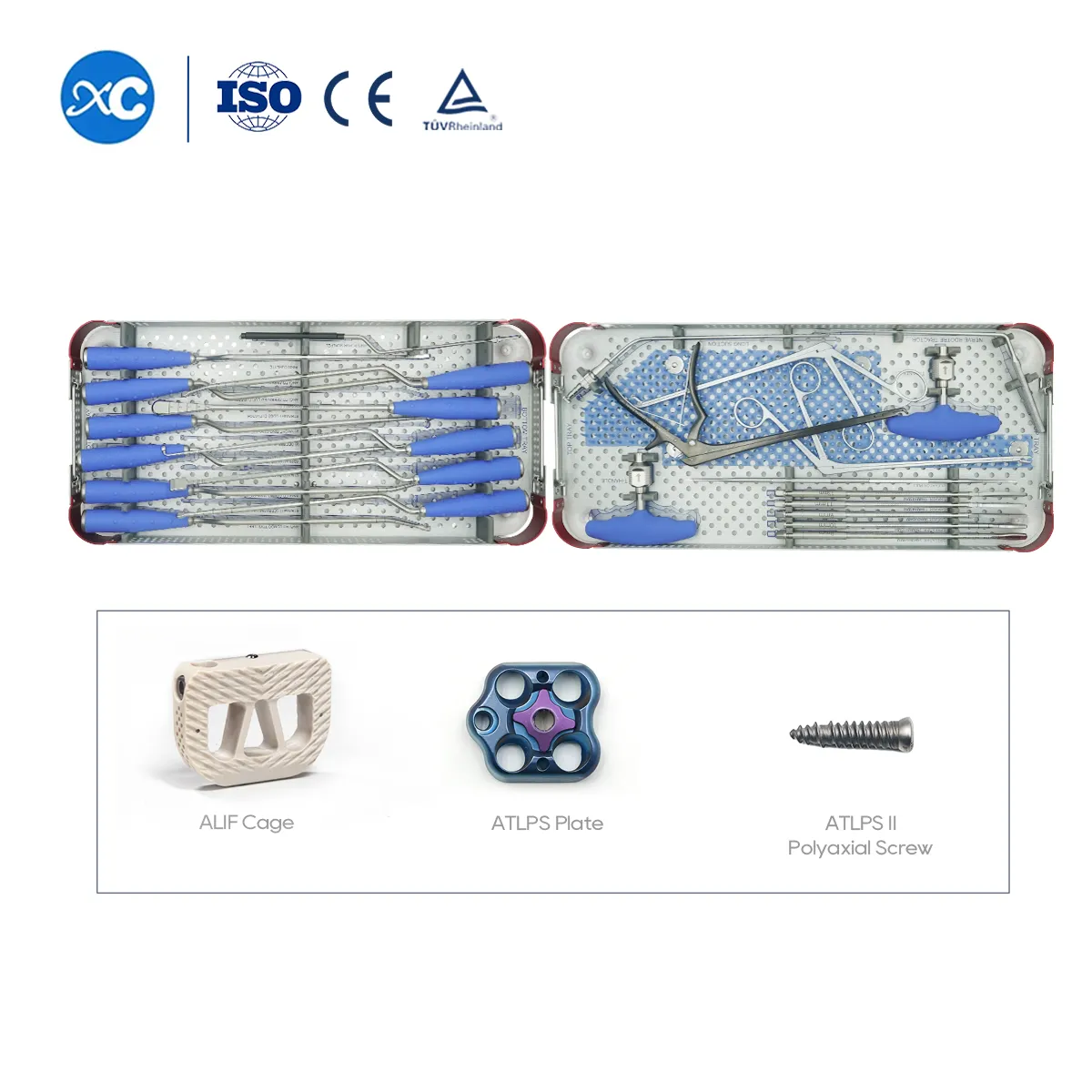 Conjunto de instrumentos de jaula intersomática anterior