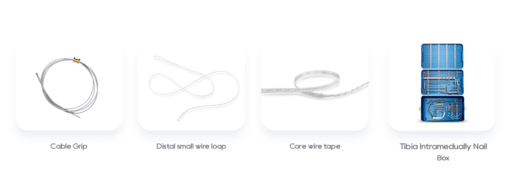 Productos de traumatolog&iacute;a relacionados: Sujeci&oacute;n de cables, bucles de cables, cinta de alambre central, cajas de instrumentos