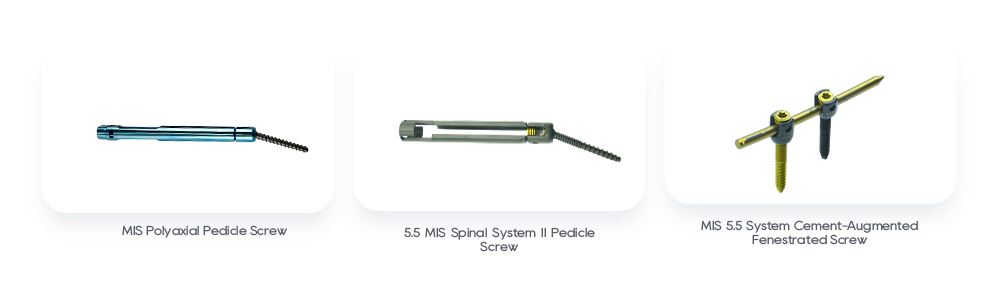 Productos relacionados: Tornillo pedicular poliaxial MIS, tornillo fenestrado aumentado con cemento 