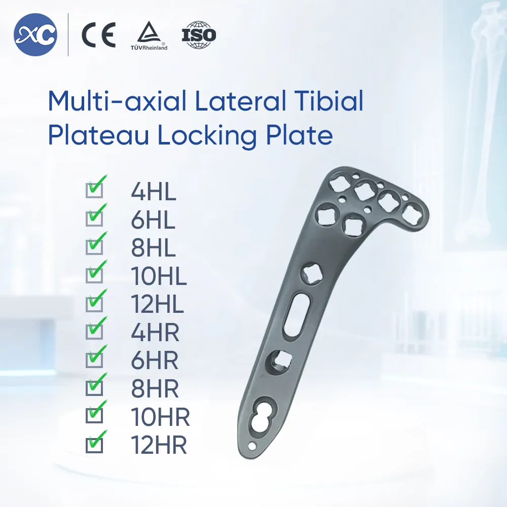 Placa de bloqueo de meseta tibial lateral multiaxial