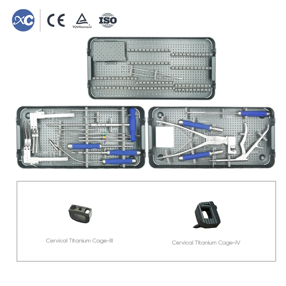 Juego de instrumentos para placa cervical anterior ultrafina de 0,8 mm