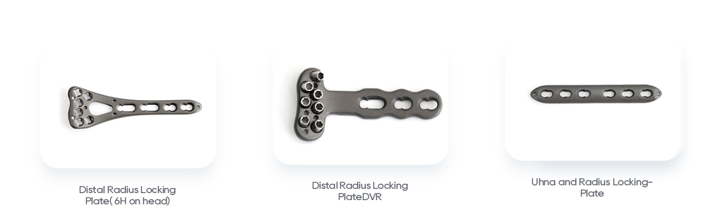 Productos ortop&eacute;dicos relacionados: Placa de bloqueo para radio distal DVR, Placa de bloqueo para c&uacute;bito y radio