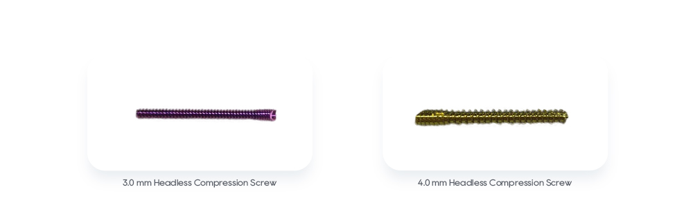 Productos relacionados: Tornillos de compresi&oacute;n sin cabeza de 3,0 mm y 4,0 mm 