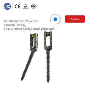 Sistema de tornillos pediculares poliaxiales de reducción 5.5