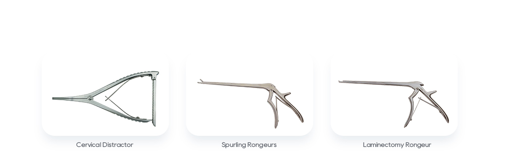 Instrumentos quir&uacute;rgicos relacionados con la columna cervical: Distractor cervical, Rongeur de laminectom&iacute;a