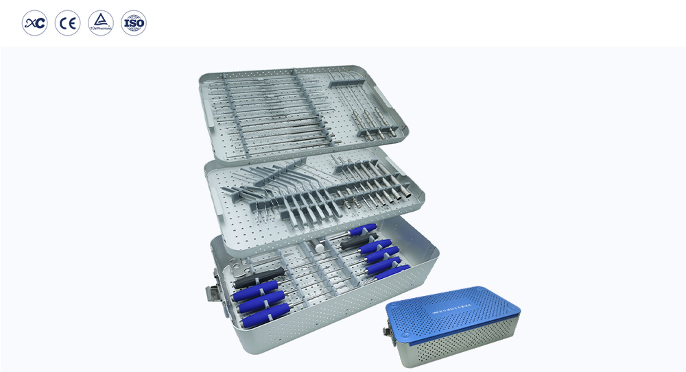 Conjunto de instrumentos de cirug&iacute;a de columna UBE esterilizados para endoscopia biportal unilateral