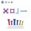 Sistema de tornillos maxilofaciales tornillos de fijación de titanio de 1,5 mm, 2,0 mm y 2,4 mm